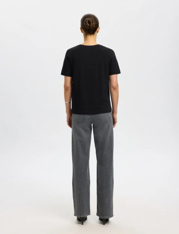 SLFESSENTIAL SS V-NECK TEE