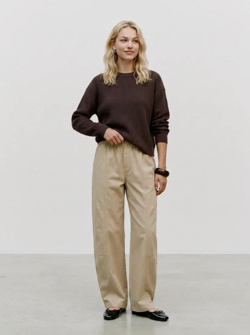 VMGold Lux Rib Ls O-Neck Pullover