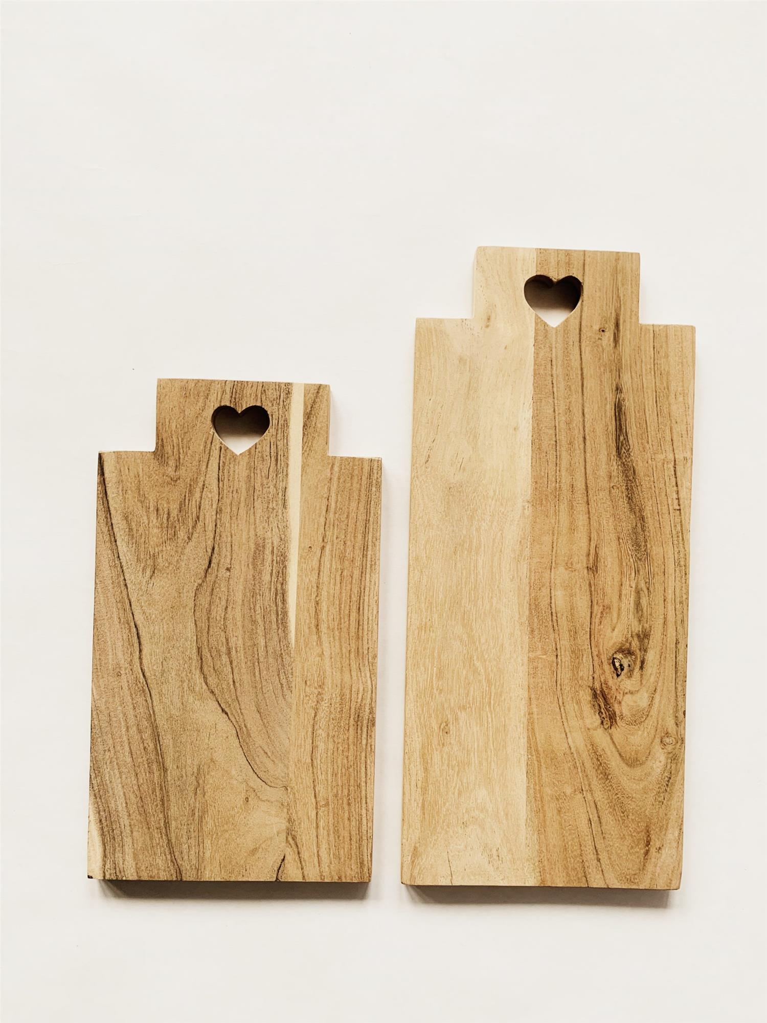 Skjærebrett med hjerte S 35x20 cm