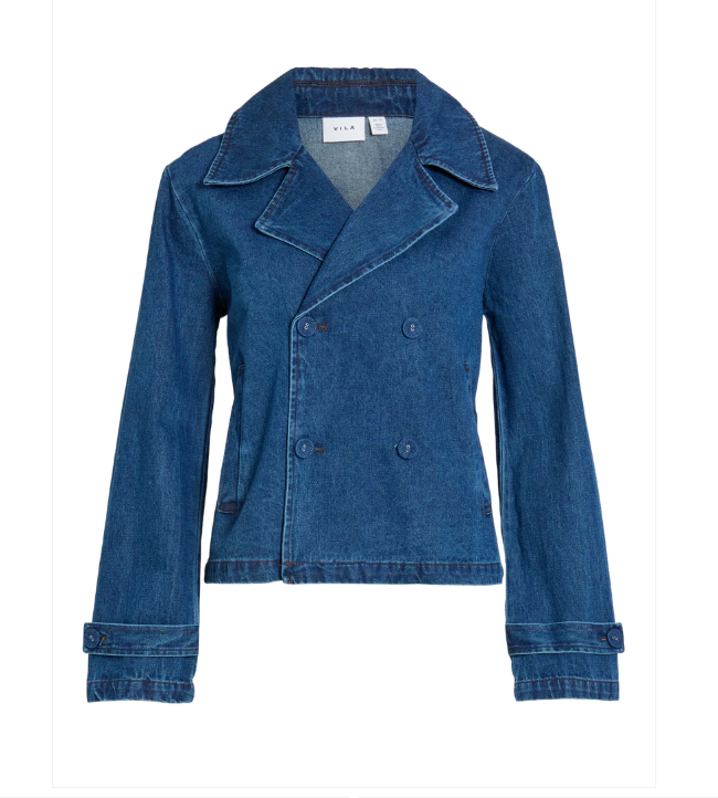 VINata L/S Short Denim Trenchcoat