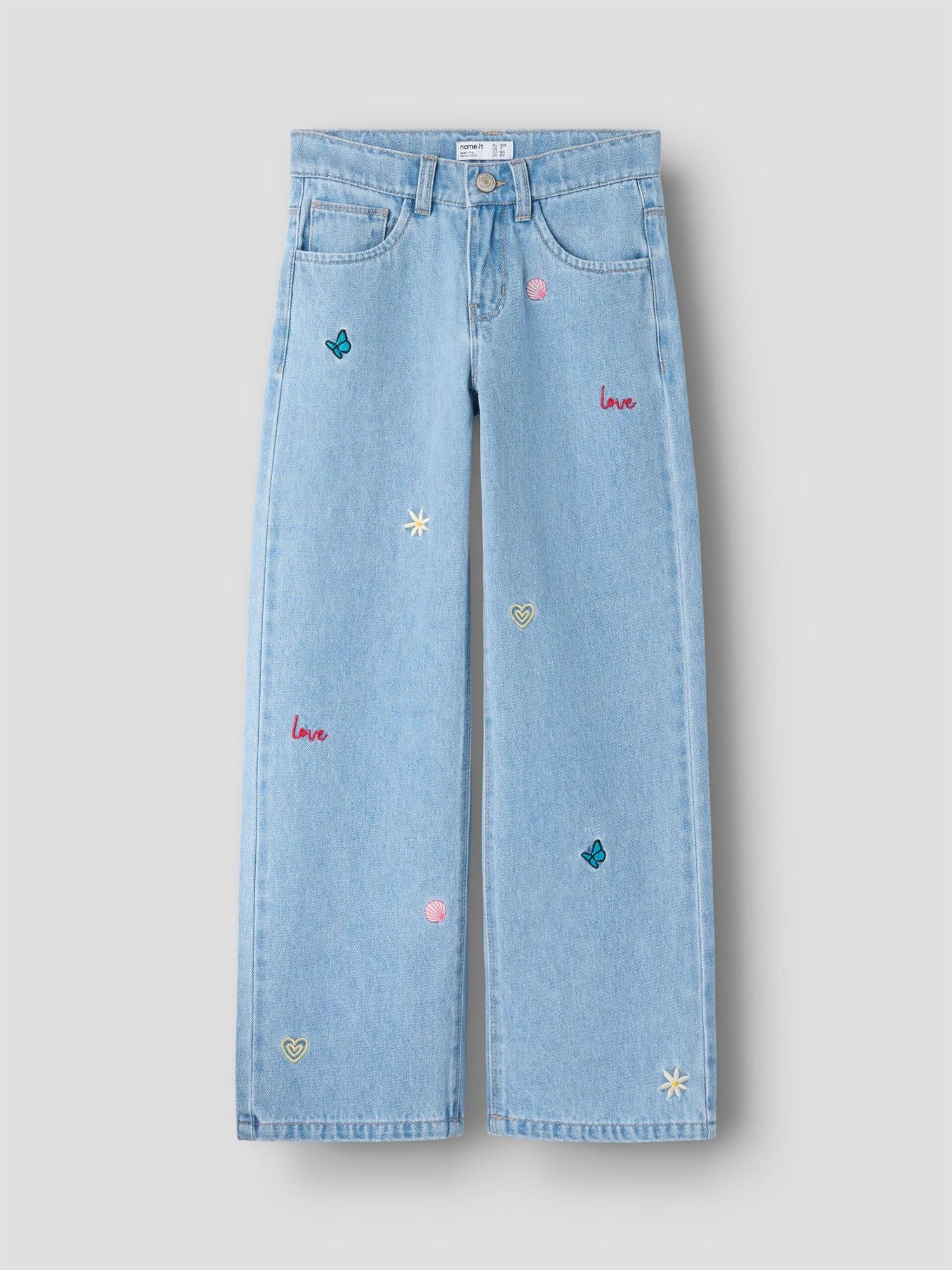 NKFRose Wide Emb Jeans