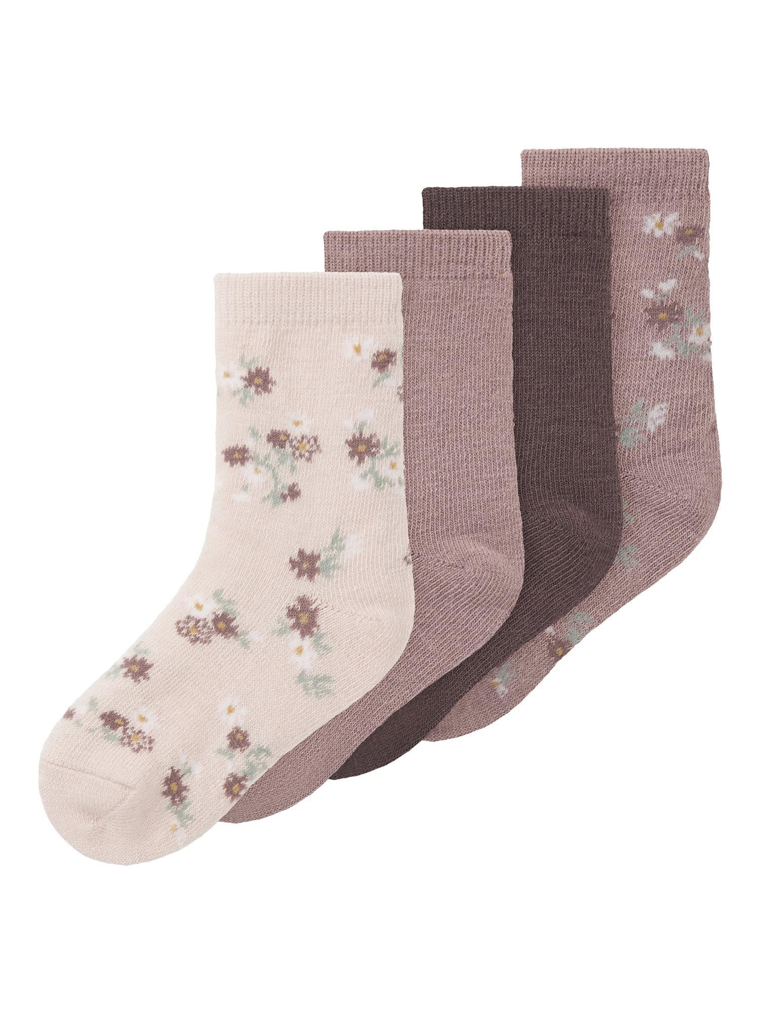 NMFWAK WO/BL 4P SOCK STR 19-30