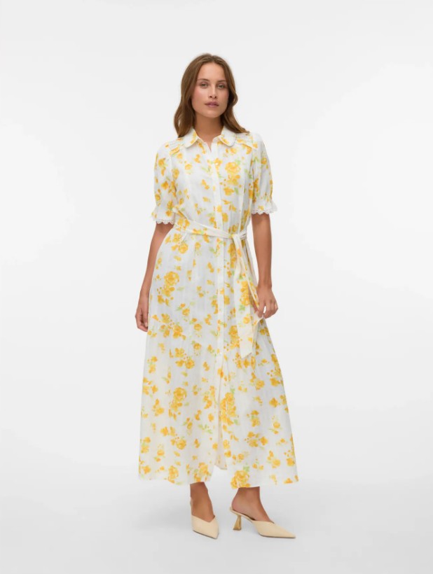 VMGry 2/4 Detail Lace Maxi Dress Wvn
