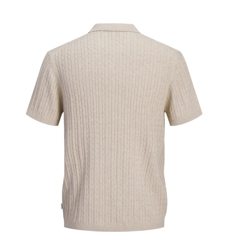 JJEEmil Knit Cable Polo S/S LN
