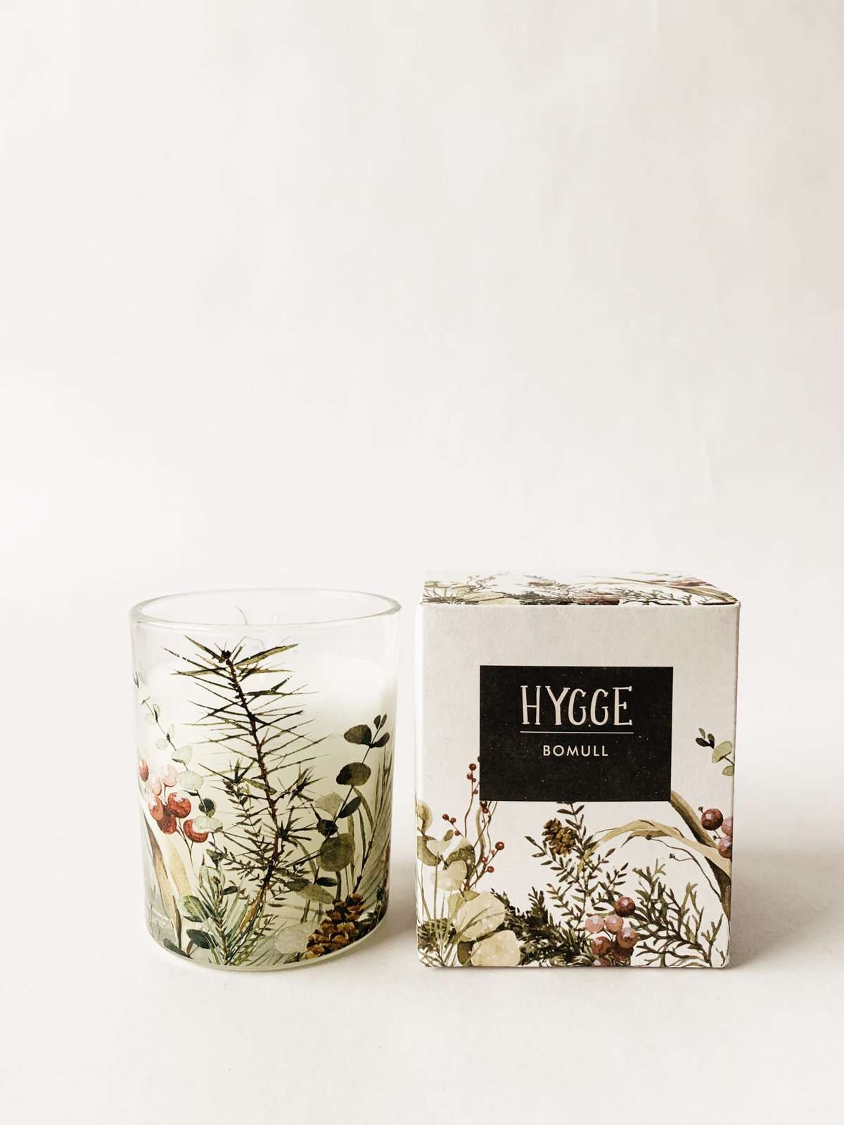 DUFTLYS I GAVEESKE "HYGGE" 6X7 CM BOMULL
