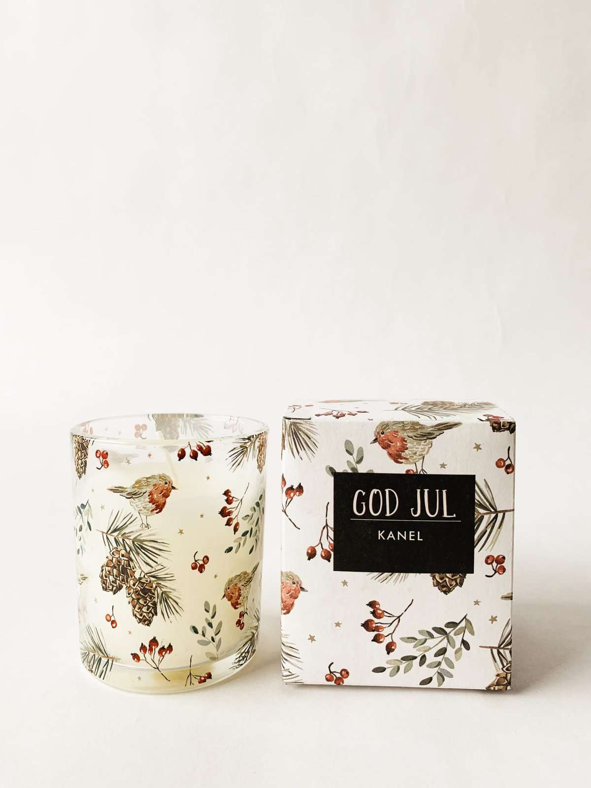 DUFTLYS I GAVEESKE "GOD JUL" 6X7 CM KANEL