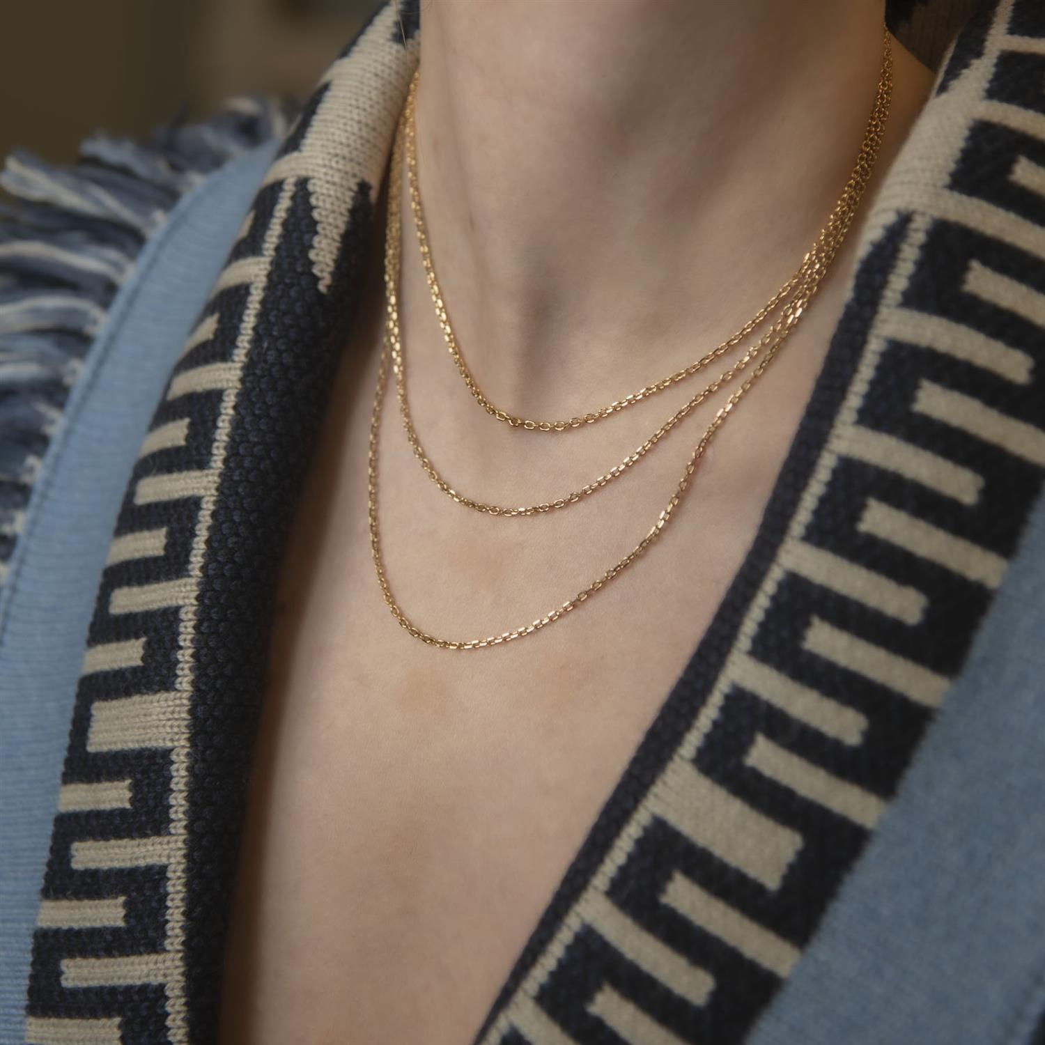TWISTED GOLD NECKLACE 60CM