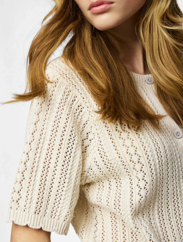 PCNuka Ss O-Neck Knit Cardigan