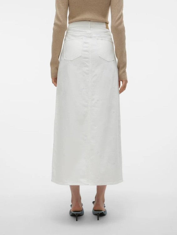 VMMINNA MR HIGH SLIT LONG EMB DNM SKIRT