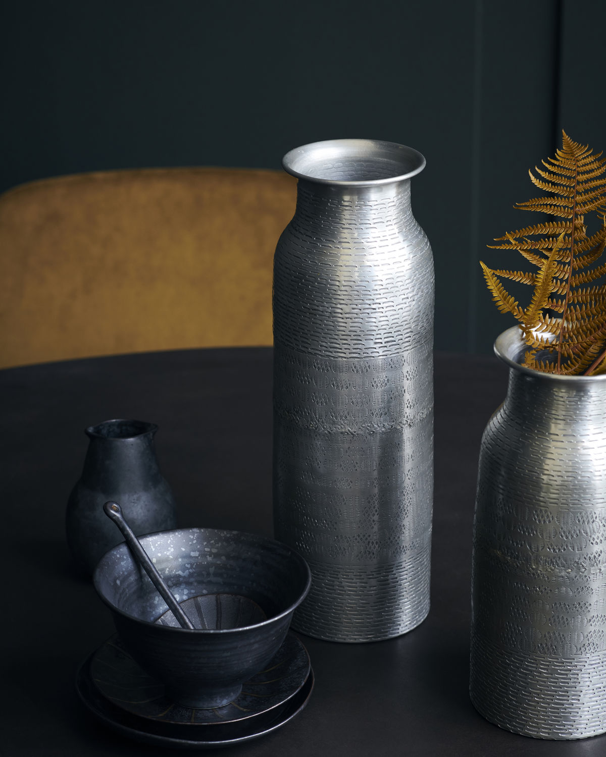 VASE FENJA ANTIQUE SILVER