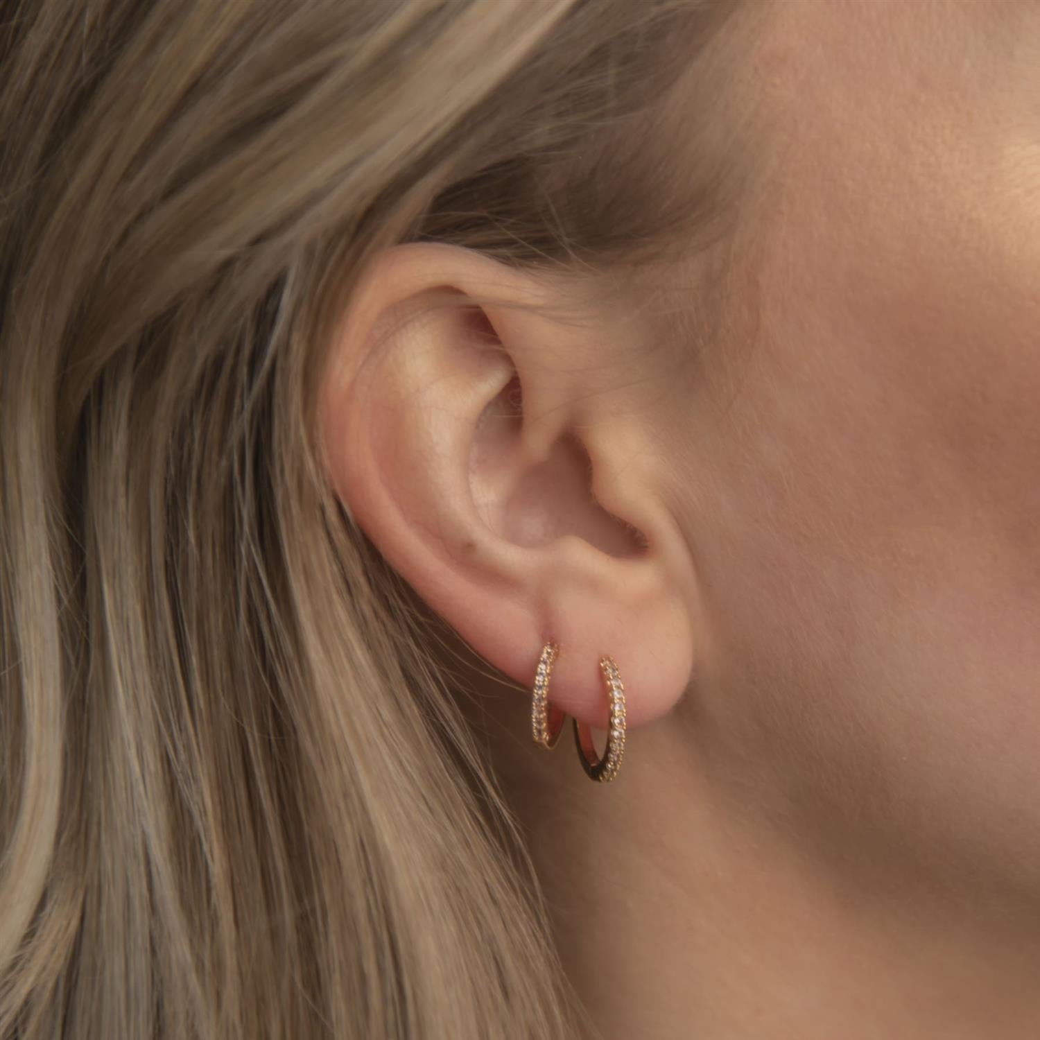MEDIUM HOOPS BROWN