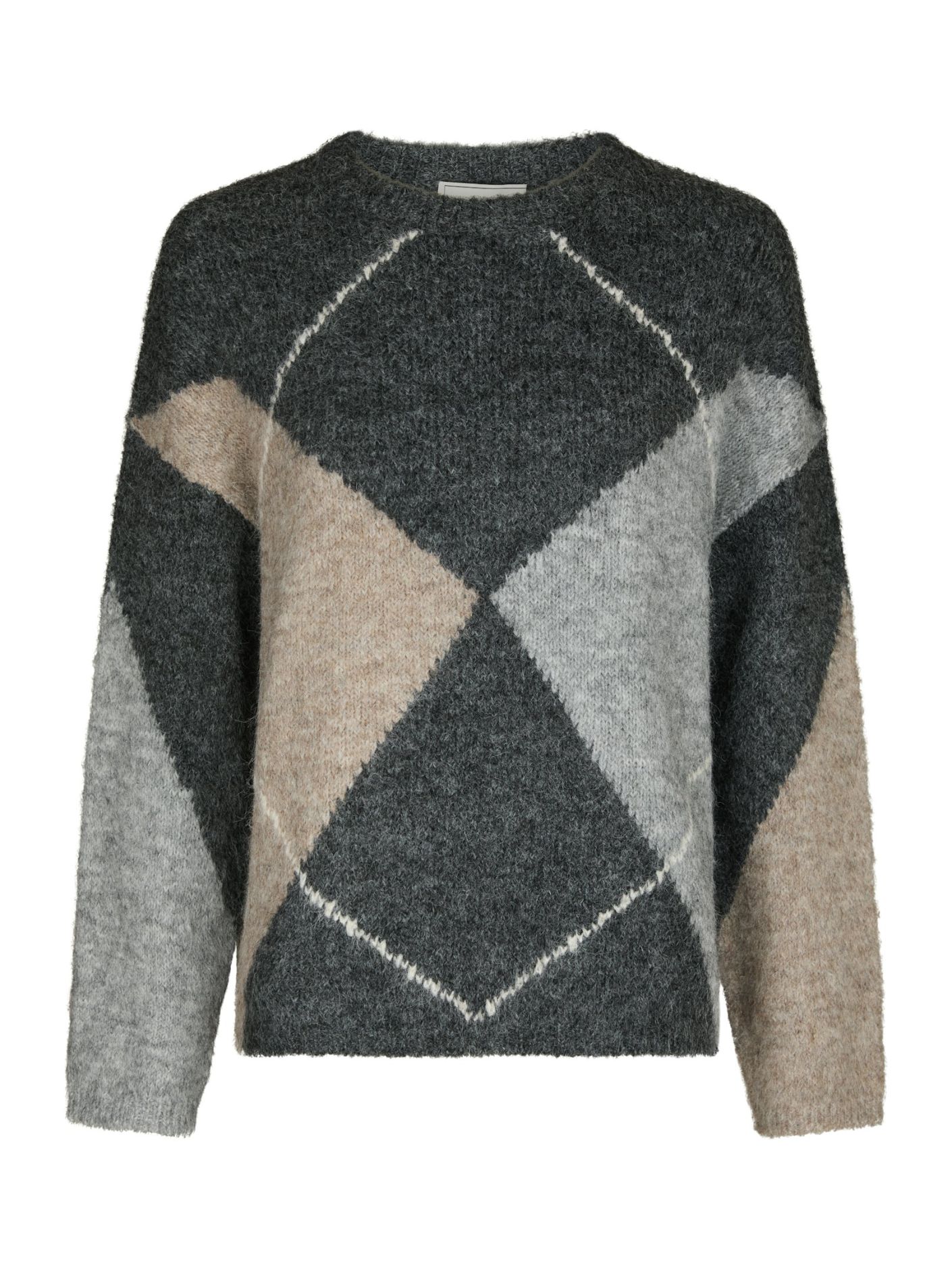 Inga Check Fluff Knit Blouse