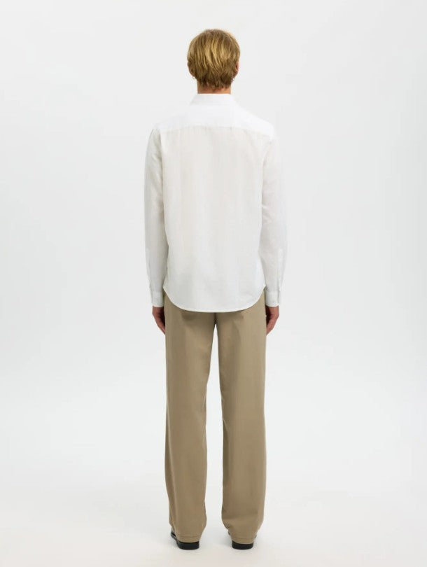 SLHRegClay Linenblend L/S Shirt
