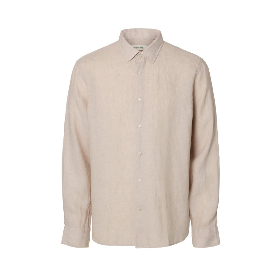 SLHRegKylian Linen Shirt Ls Classic