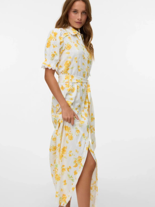 VMGry 2/4 Detail Lace Maxi Dress Wvn