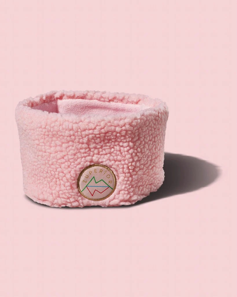 PANNEBÅND TEDDYFLEECE ROSA