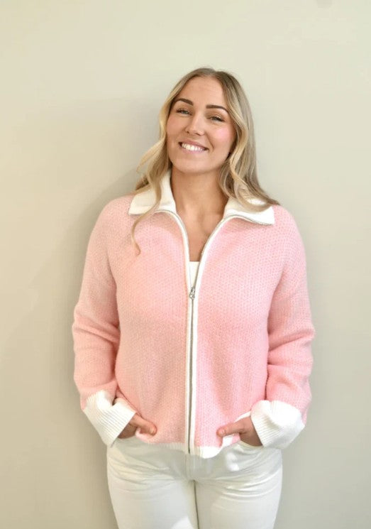AWOllie LS Zip Knit Cardigan