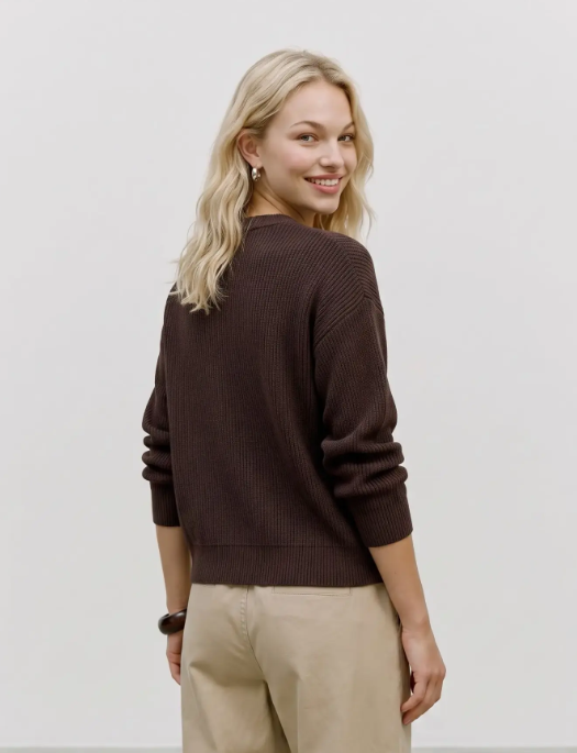 VMGold Lux Rib Ls O-Neck Pullover