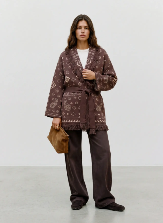 VMScarlette Ls Tassel Jacquard Cardi LCS