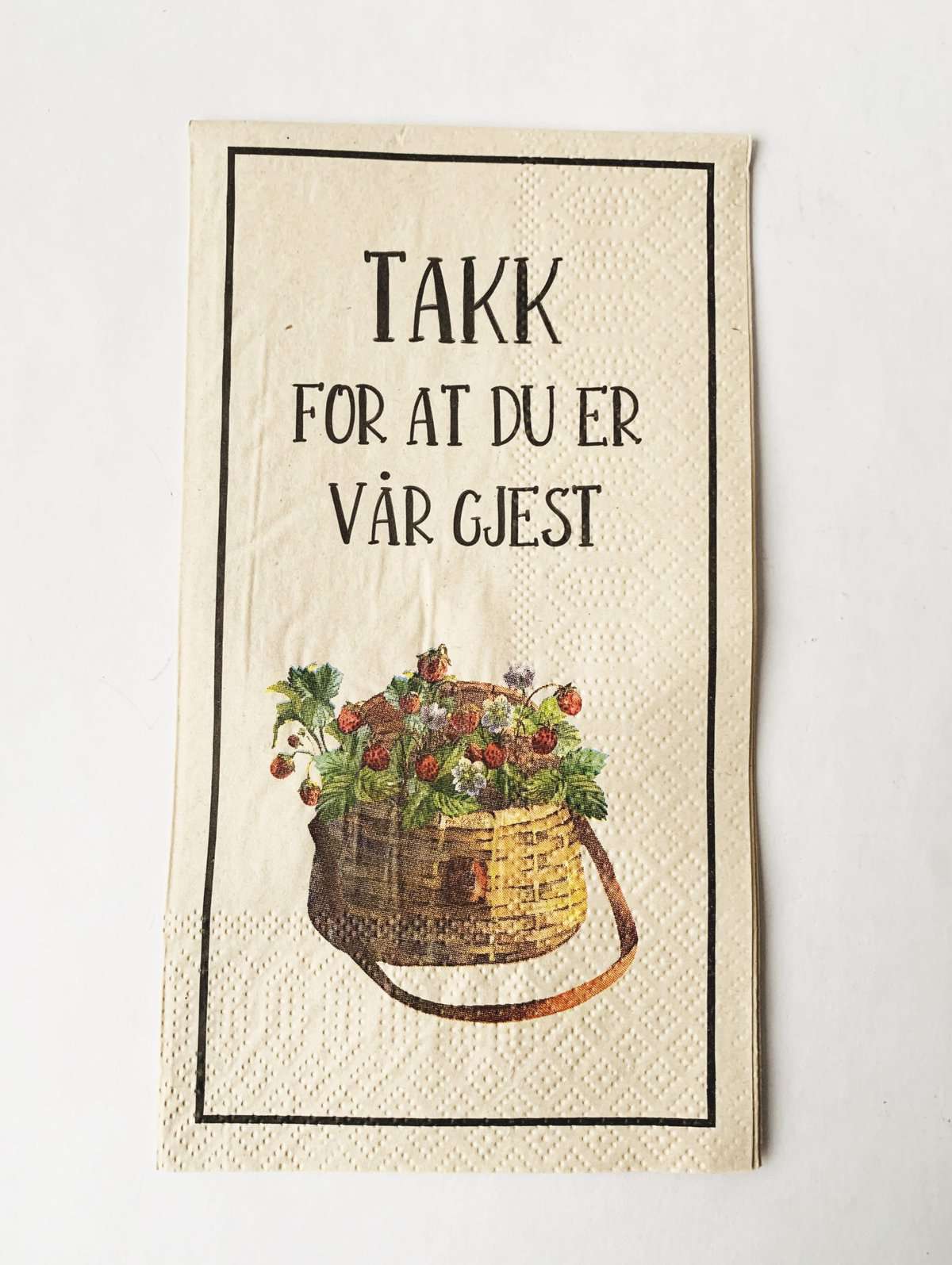 Serviett Buffet "Takk For At Du Er Vår Gjest"