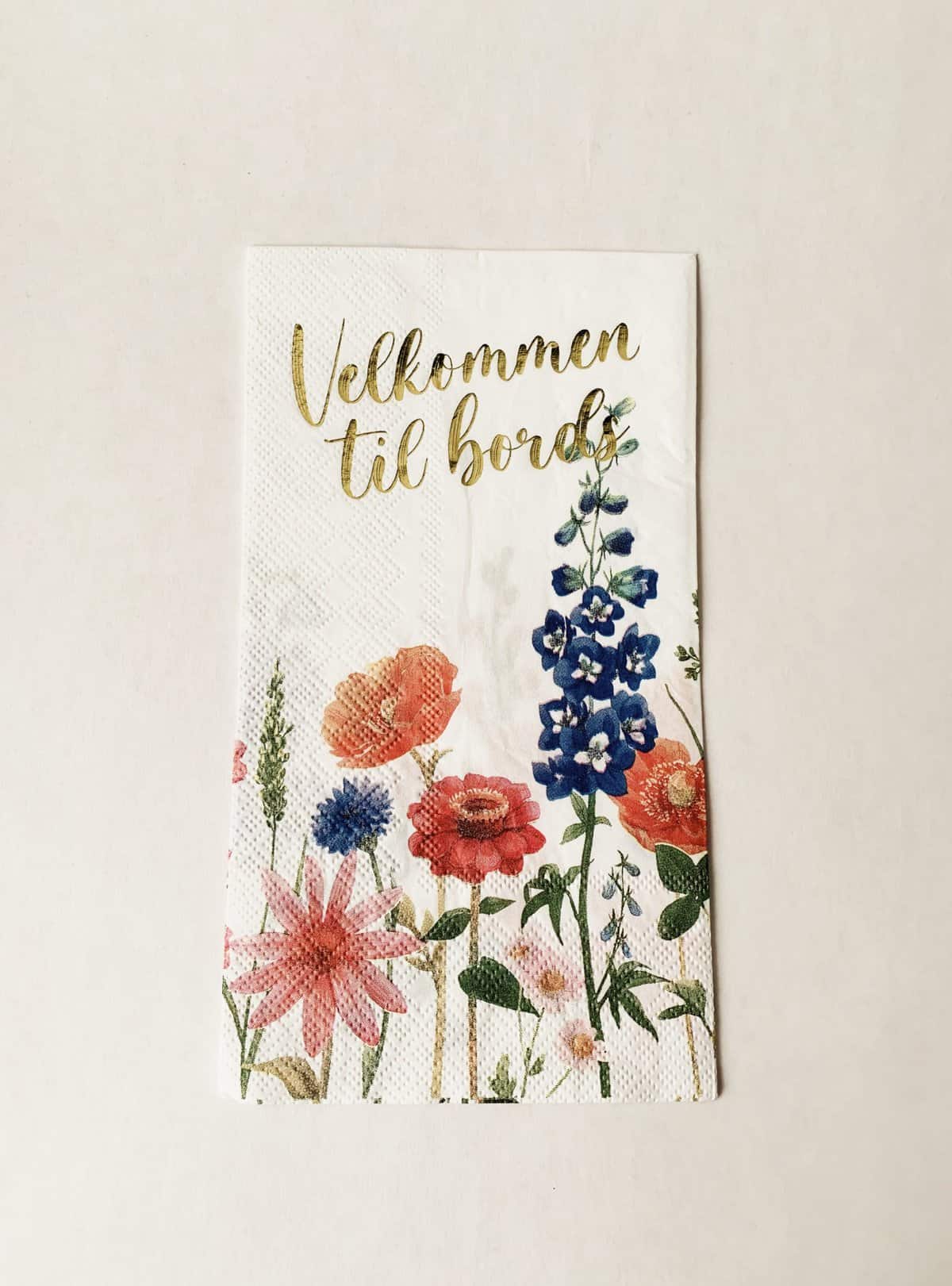 SERVIETT VELKOMMEN TIL BORDS 33x40cm
