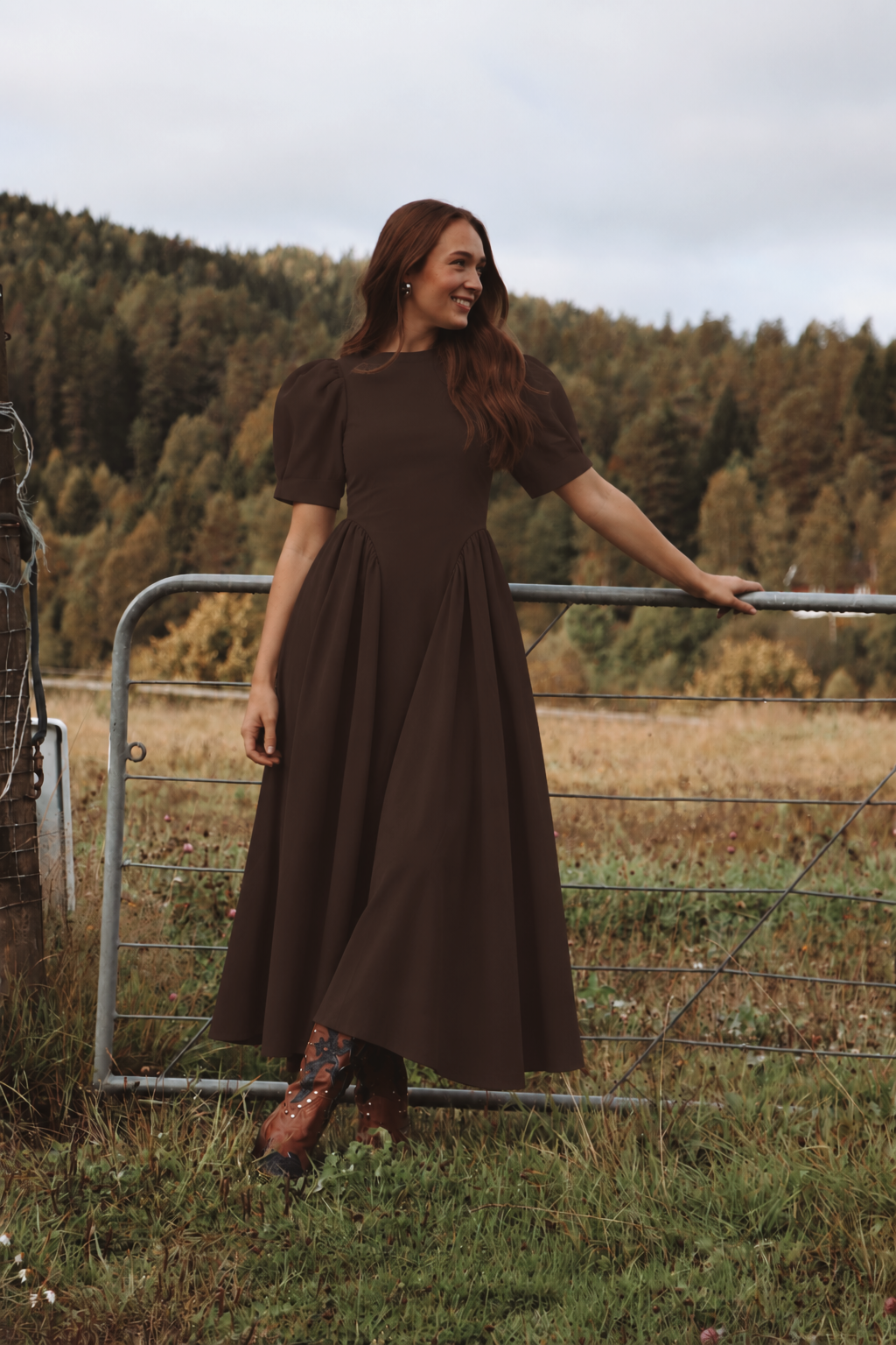VMSally Puff Sleeve Ankle Dress WVN EXP