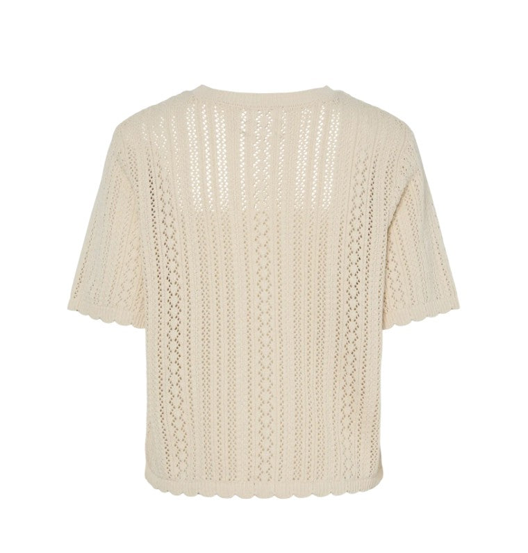 PCNuka Ss O-Neck Knit Cardigan