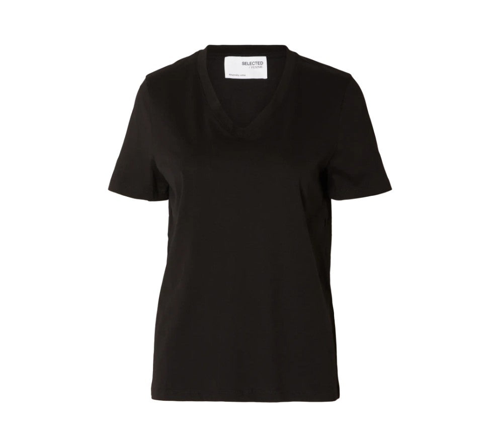 SLFESSENTIAL SS V-NECK TEE