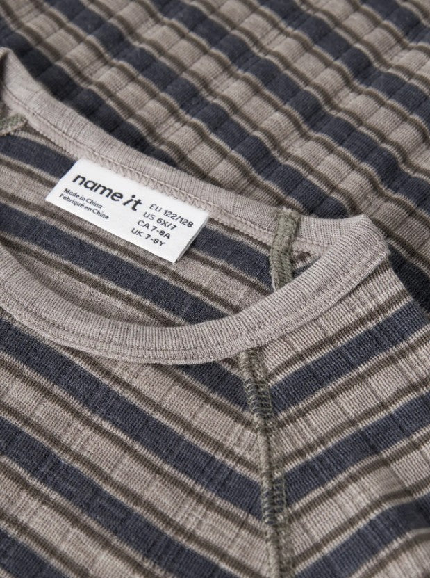 NKMWang Wool Needle LS Top Stripe