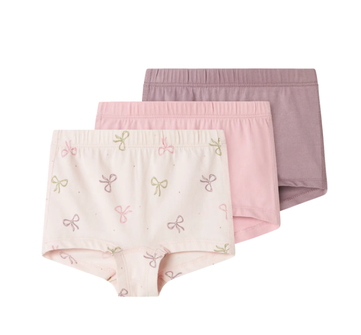 NMFTights 3P Barely Pink Bow