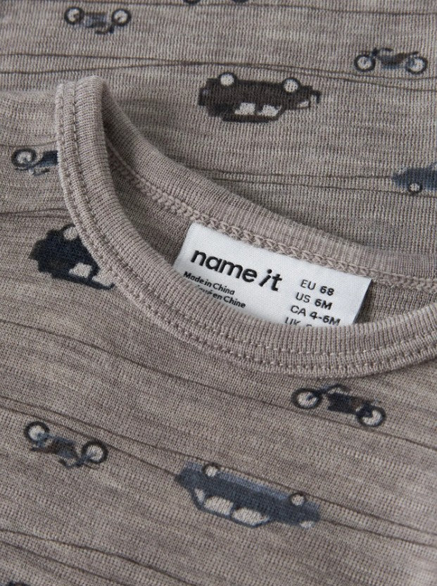 NBMWang Wool Rib LS Body AOP Noos