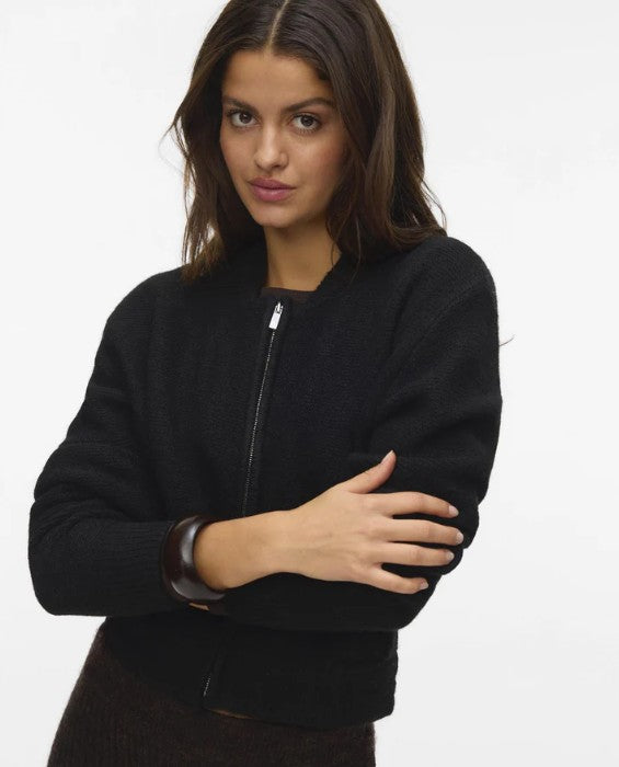 VMHanna LS O-Neck Zipper Cardigan Boo