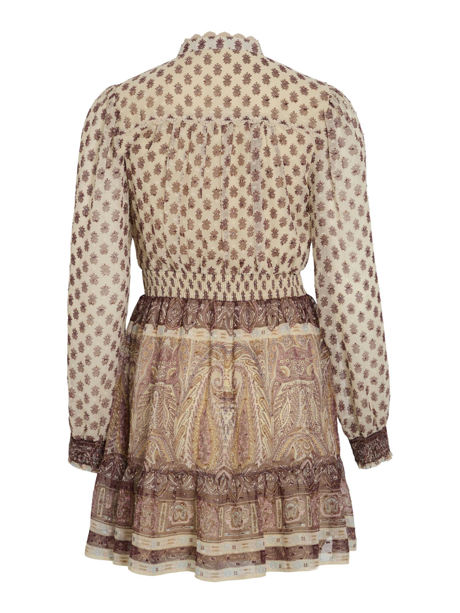 VILyrida O-Neck LS Short Dress/LN