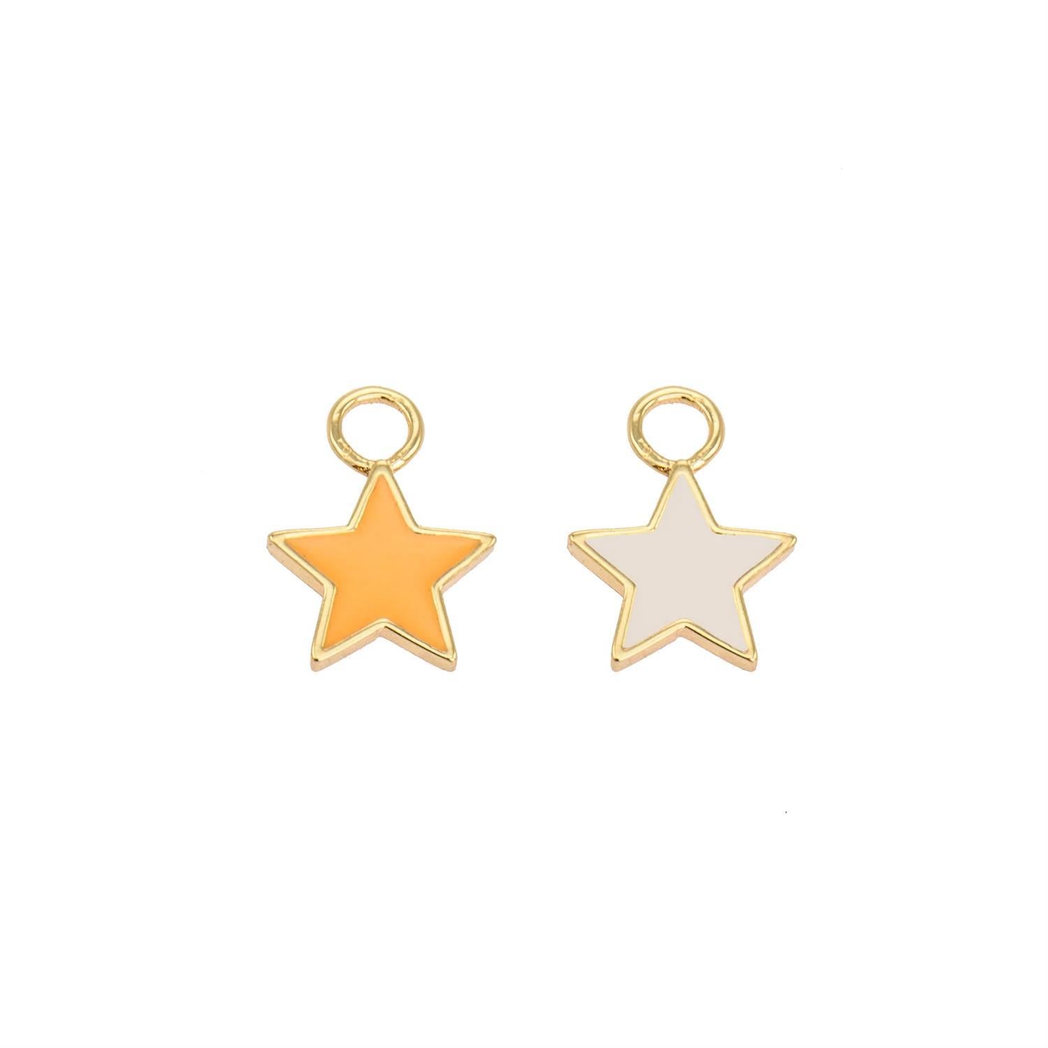 ELLA COATED CHARM ORANGE & WHITE