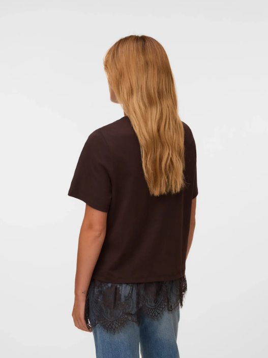 VMBrit SS O-Neck Lace T-Shirt