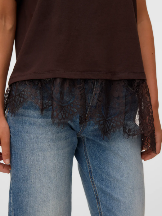 VMBrit SS O-Neck Lace T-Shirt