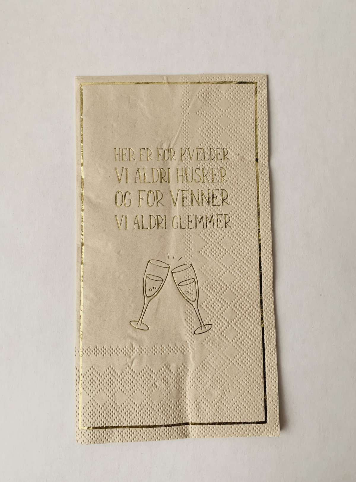 Serviett Buffet "For Venner Vi Aldri Glemmer..."
