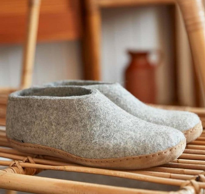 Shoe With Leather Sole