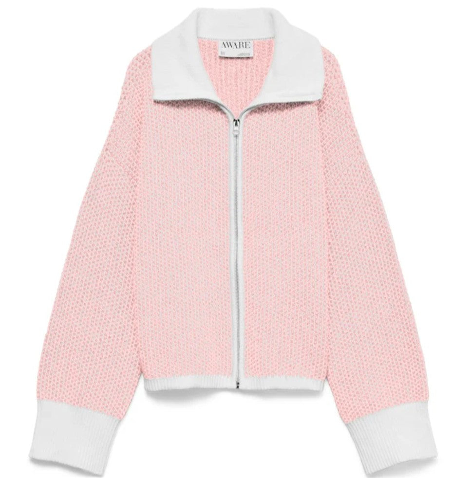 AWOllie LS Zip Knit Cardigan