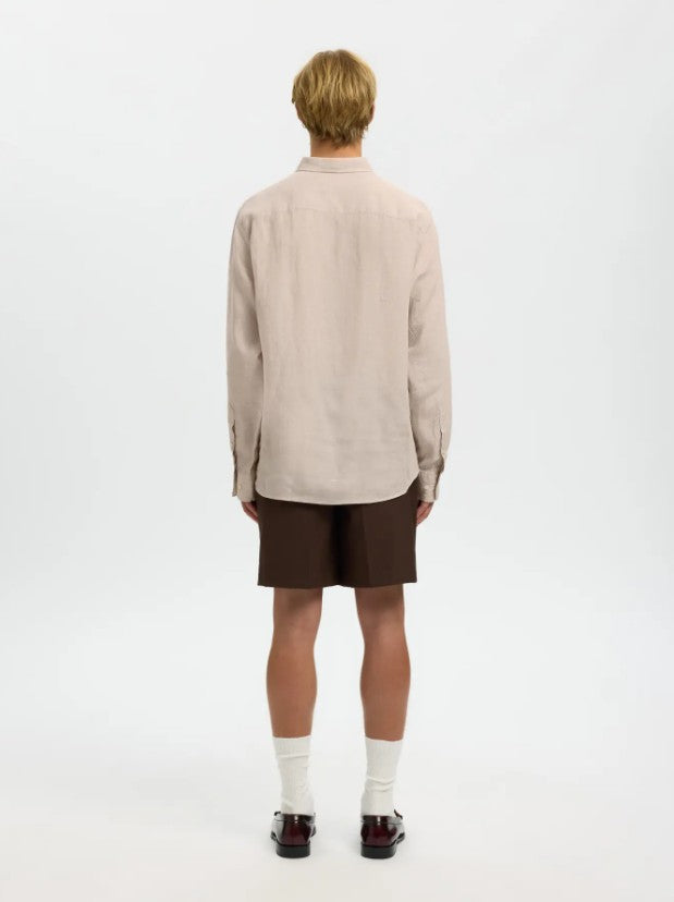 SLHRegKylian Linen Shirt Ls Classic