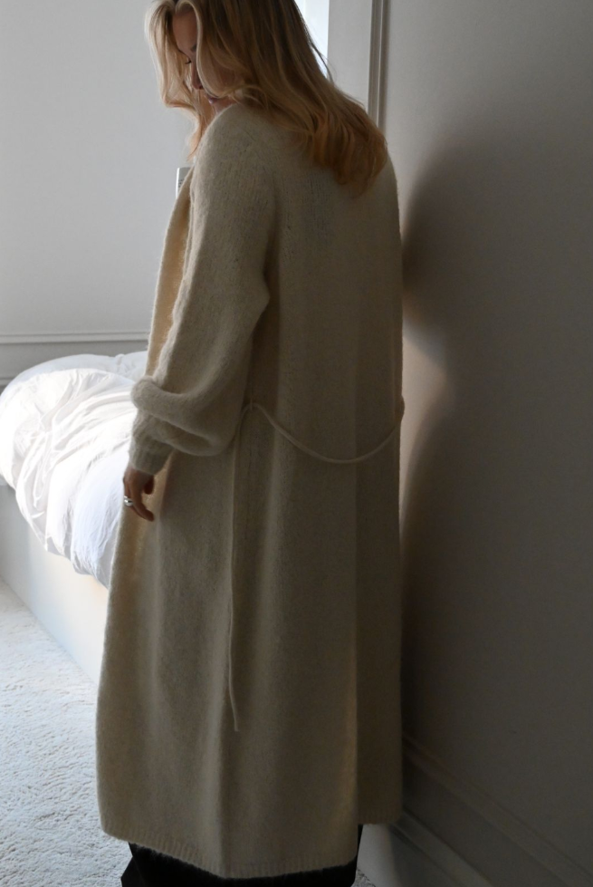 VMAgnes LS O-Neck Long Tie Cardigan Exp
