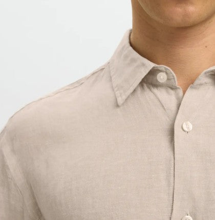 SLHRegKylian Linen Shirt Ls Classic