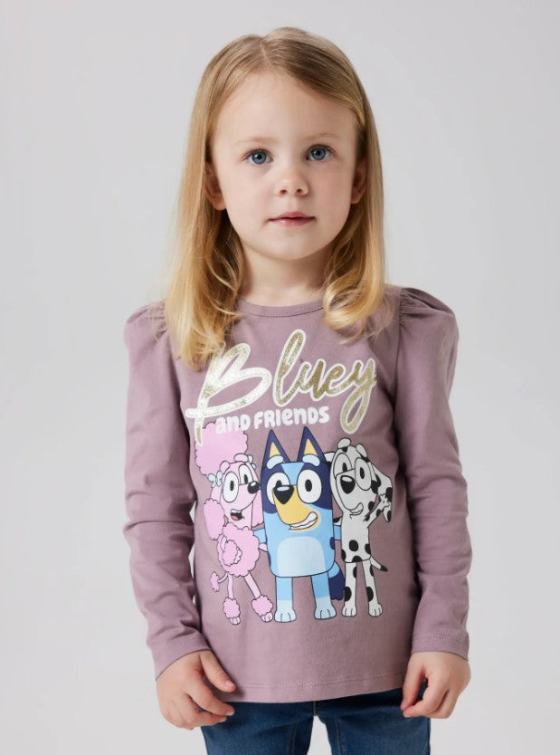 NMFAria Bluey LS Top Noos Sky